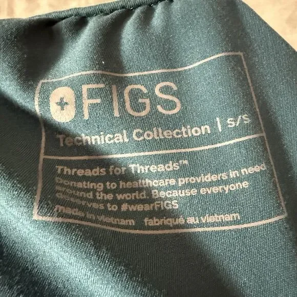 FIGS Scrub Pants Men Small Cambridge Contrast Trim Teal M23SW2039s Medical Tech - Picture 10 of 10